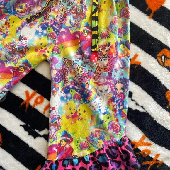 Lisa Frank inspired Colorful Kids Printed Jumpsuit size 2T - Picture 3 of 7